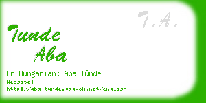 tunde aba business card
